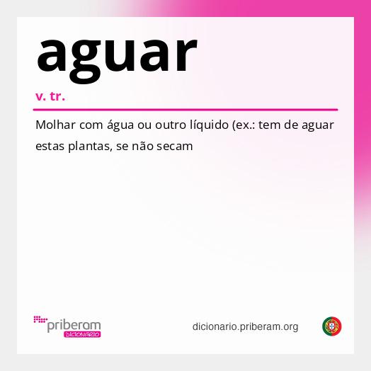 Significado de aguar
